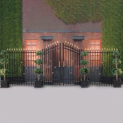 Image of 20' Wrought Iron Gates with Panels